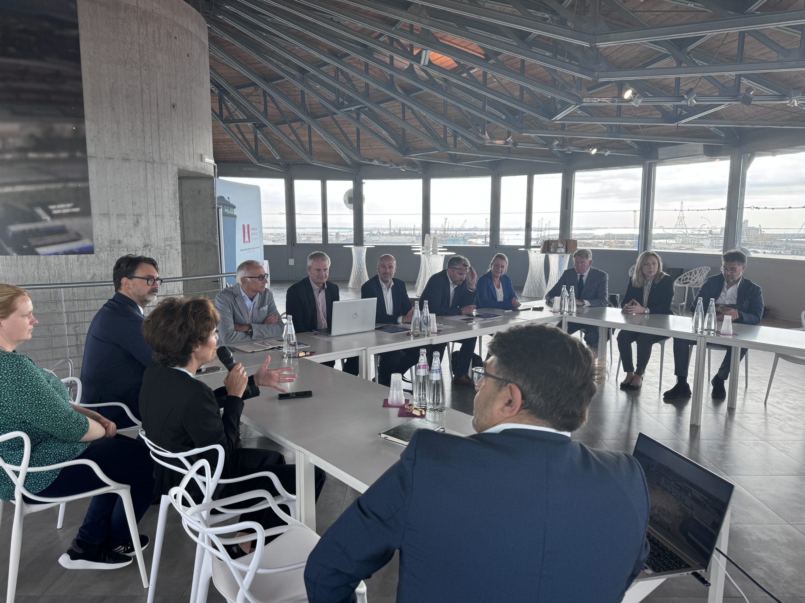 Un momento dell'incontra tra la delegazione dell'interporto di Norimberga e il Porto di Venezia